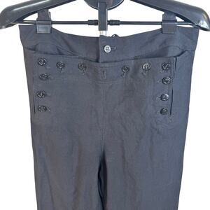 Vintage U.S. Navy Blue Wool Enlisted Sailor Pants 33R High Rise Button Front